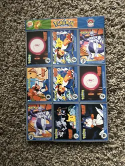 POKEMON 1ST MOVIE CARDS 1999 BURGER KING MASTER TRAINER SET 2-20 UNCUT. Read! - Image 2