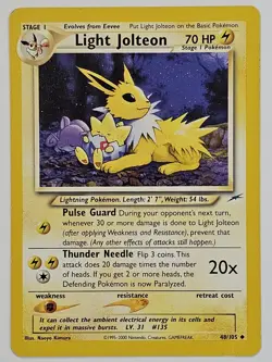 Light Jolteon 48/105 Neo Destiny Regular Pokemon TCG - Image 1
