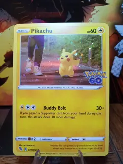 2022 Pokemon Go Pikachu #027 Cosmos Holo - Image 1