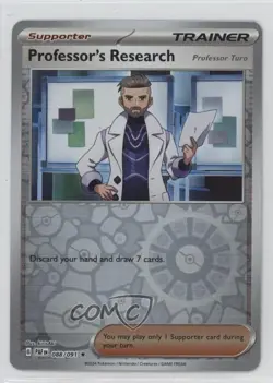 Professor's Research Reverse Foil Pokemon Scarlet & Violet Paldean Fates gp1 - Image 1