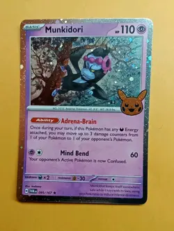 Pokemon Trick-or-Trade 2024 Cosmo Holo Twilight Masquerade 095/167 Munkidori - Image 1