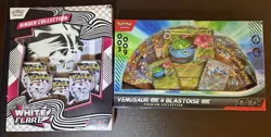 Pokemon Unova Black Bolt White Flare Binder and VenasaurEx Premium Collection. - Image 1