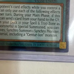 Yugioh: Stand Up Centur-Ion - Collector's Rare (CR) - 1st - NM - VASM-EN020 - Image 3