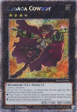 Yugioh! Gagaga Cowboy - RA04-EN064 - Platinum Secret Rare - 1st Edition Near Min - Image 1