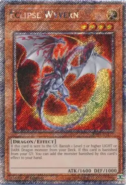 Yugioh! Eclipse Wyvern - RA04-EN177 - Platinum Secret Rare - 1st Edition Near Mi - Image 1
