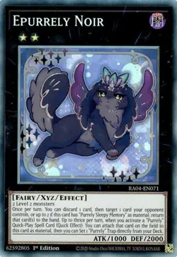 Yugioh! Epurrely Noir - RA04-EN071 - Collector's Rare - 1st Edition Near Mint, E - Image 1
