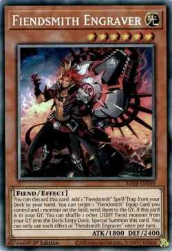 Yugioh! Fiendsmith Engraver - RA04-EN049 - Collector's Rare - 1st Edition Near M - Image 1
