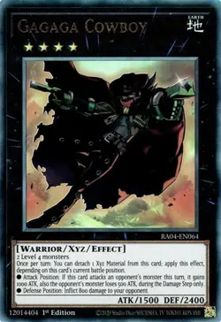Yugioh! Gagaga Cowboy - RA04-EN064 - Ultimate Rare - 1st Edition Near Mint, Engl - Image 1