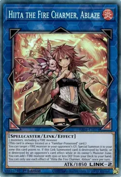 Yugioh! Hiita the Fire Charmer, Ablaze - RA04-EN074 - Collector's Rare - 1st Edi - Image 1