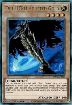 Yugioh! Evil HERO Adusted Gold - RA04-EN029 - Ultimate Rare - 1st Edition Near M - Image 1