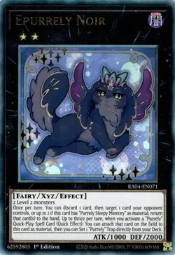 Yugioh! Epurrely Noir - RA04-EN071 - Ultimate Rare - 1st Edition Near Mint, Engl - Image 1