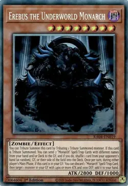 Yugioh! Erebus the Underworld Monarch - RA04-EN019 - Collector's Rare - 1st Edit - Image 1