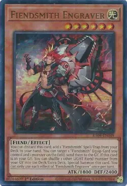 Yugioh! Fiendsmith Engraver - RA04-EN049 - Ultra Rare - 1st Edition Near Mint, E - Image 1