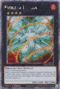 Yugioh! Evolzar Laggia - RA04-EN160 - Platinum Secret Rare - 1st Edition Near Mi - Image 1