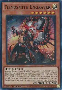 Yugioh! Fiendsmith Engraver - RA04-EN049 - Super Rare - 1st Edition Near Mint, E - Image 1