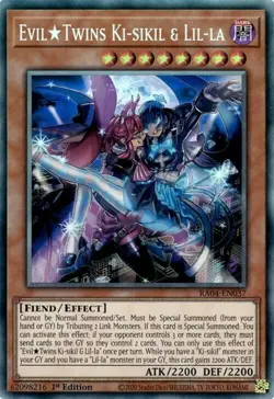 Yugioh! EvilTwins Ki-sikil & Lil-la - RA04-EN037 - Collector's Rare - 1st Editio - Image 1