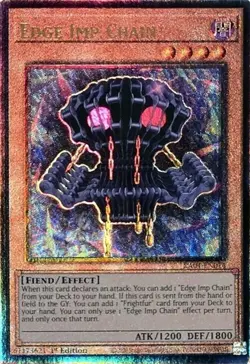 Yugioh! Edge Imp Chain - RA04-EN014 - Ultimate Rare - 1st Edition Near Mint, Eng - Image 1