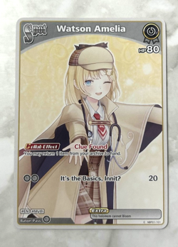 Watson Amelia Hololive Card Game Vol.1 ENGLISH Waifu Anime Trading Card - Image 1