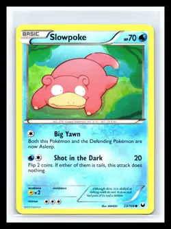 💥 Slowpoke - 23/108 - Pokemon Dark Explorers Black & White Card Non Holo - Image 1