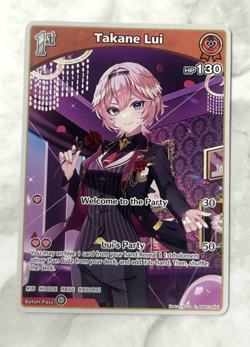 Takane Lui Hololive Card Game Vol.1 ENGLISH Waifu Anime Trading Card - Image 1