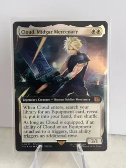 Cloud, Midgar Mercenary - Foil - (Extended Art) - Final Fantasy - Magic MTG - Image 1