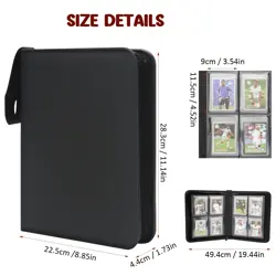 Toploader Binder, Top Loader Card Storage Holds 96 Cards, 4 Pocket Top Loader... - Image 5