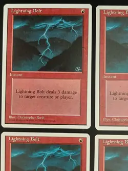 MTG | 4 x Lightning Bolt | Fourth Edition | Magic The Gathering | Playset - Image 2