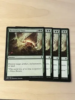 MTG -Reclaiming Vines - Battle for Zendikar #185 - Playset (X4) - Image 1