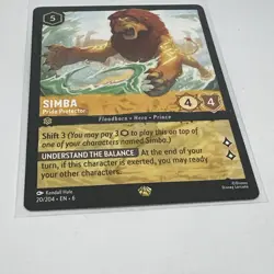 Simba Pride Protector 20/204 Legendary Azurite Sea Disney Lorcana Card Non-Foil - Image 3