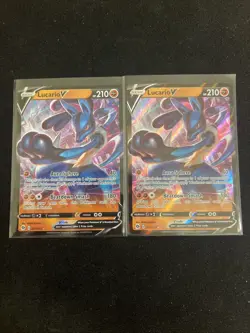 2017 Pokemon TCG Lucario V 27/73 Champions Path Holo NM - Image 1