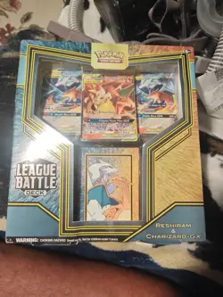 Pokemon TCG Reshiram & Charizard GX League Battle Deck Damaged Box - Image 1