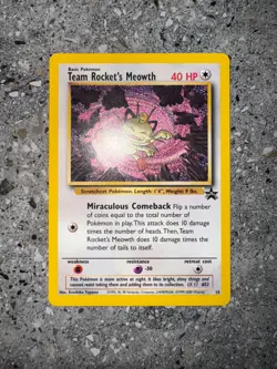 Pokemon TCG Cards Team Rocket's Meowth 18 WOTC Black Star Promo NM-M - Image 3