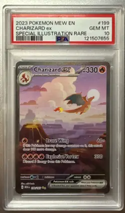 2023 Pokemon Mew en Charizard EX Special Illustration Rare #199 PSA 10 🔥💥‼ - Image 1