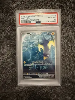 2024 POKEMON TWM EN-TWILIGHT MASQUERADE ILLUSTRATION RARE #178 WATTREL PSA 10 - Image 1