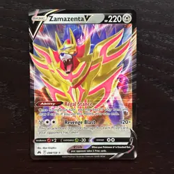 Zamazenta V 098/159 Pokemon Crown Zenith Sword & Shield Ultra Rare Holo NM - Image 1