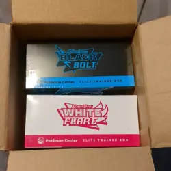 Pokemon White Flare & Black Bolt ETB - Pokemon Center Version - Factory Sealed - Image 1
