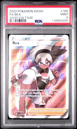 2020 POKEMON SWORD & SHIELD VIVID VOLTAGE #180 FULL ART/BEA PSA 9 - Image 1