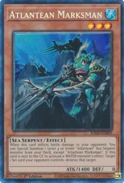 Yugioh! Atlantean Marksman - RA04-EN009 - Collector's Rare - 1st Edition Near Mi - Image 1