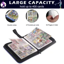 Trading Card Binder with Sleeves, Sports Card Binder Collectible Trading Card... - Image 2