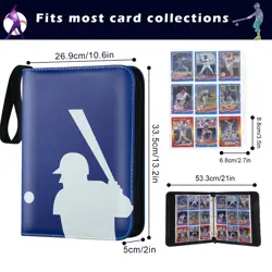 Trading Card Binder with Sleeves, Sports Card Binder Collectible Trading Card... - Image 5