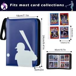 Trading Card Binder with Sleeves, Sports Card Binder Collectible Trading Card... - Image 5