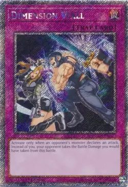 Yugioh! Dimension Wall - RA04-EN127 - Platinum Secret Rare - 1st Edition Near Mi - Image 1