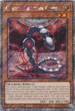 Yugioh! Cyber Dragon Core - RA04-EN013 - Platinum Secret Rare - 1st Edition Near - Image 1