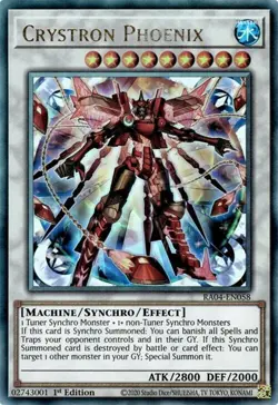 Yugioh! Crystron Phoenix - RA04-EN058 - Ultimate Rare - 1st Edition Near Mint, E - Image 1