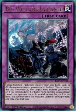 Yugioh! Big Welcome Labrynth - RA04-EN104 - Ultimate Rare - 1st Edition Near Min - Image 1