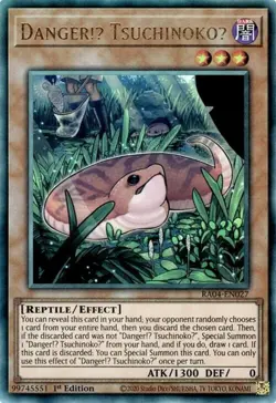 Yugioh! Danger!U TsuchinokoU - RA04-EN027 - Ultimate Rare - 1st Edition Near Min - Image 1