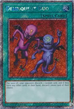 Yugioh! Delinquent Duo - RA04-EN114 - Platinum Secret Rare - 1st Edition Near Mi - Image 1