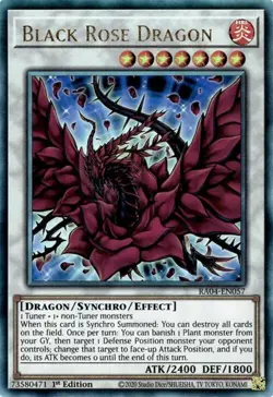 Yugioh! Black Rose Dragon - RA04-EN057 - Ultimate Rare - 1st Edition Near Mint, - Image 1