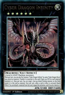 Yugioh! Cyber Dragon Infinity - RA04-EN068 - Ultimate Rare - 1st Edition Near Mi - Image 1