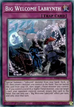 Yugioh! Big Welcome Labrynth - RA04-EN104 - Collector's Rare - 1st Edition Near - Image 1